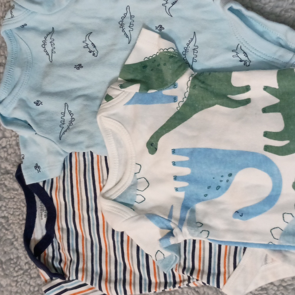 Set of 3 Newborn Boy Onesies